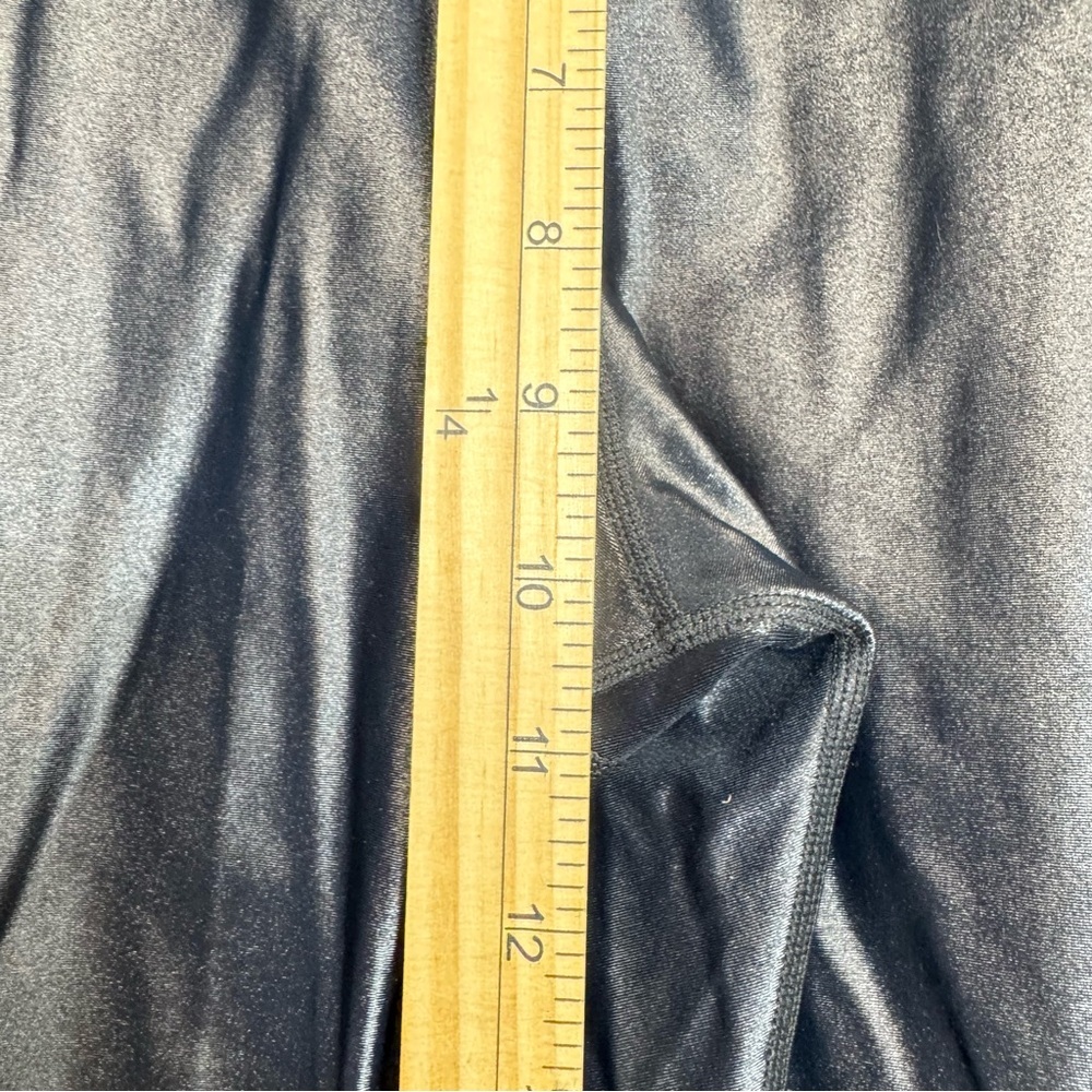 Carbon38 Takara Shine Leggings Womens S Black Gloss Crop High Waist Activewear - Picture 7 of 11